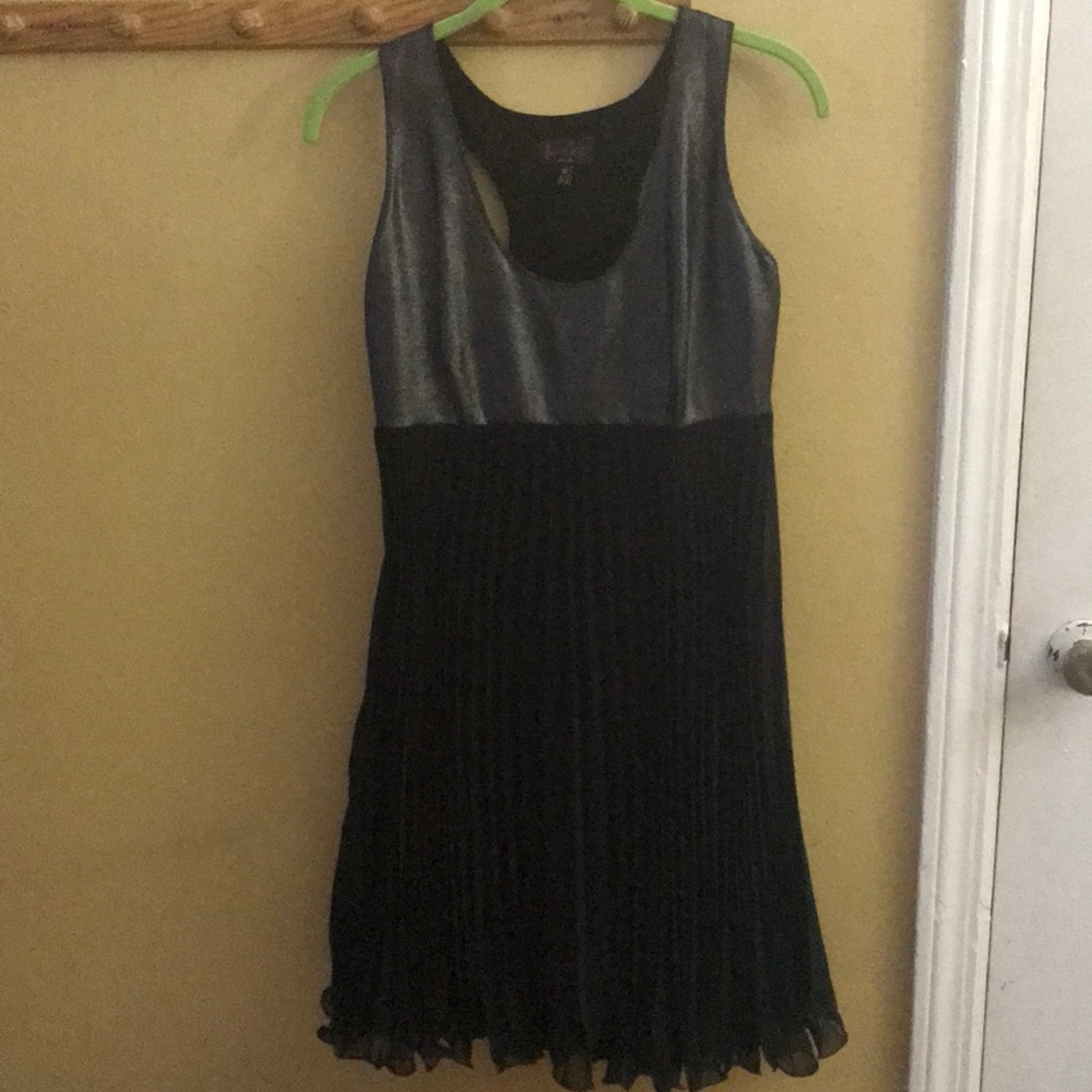 Black and dark grey Patricia field midi dress
